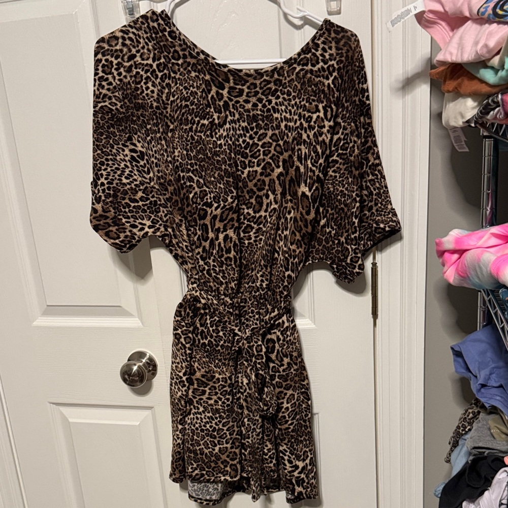 ANDREE BY UNIT Leopard Print Jumpsuit